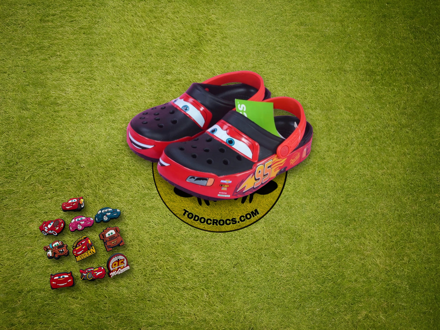 Crocs Rayo McQueen Negro/Blanco (Adultos)