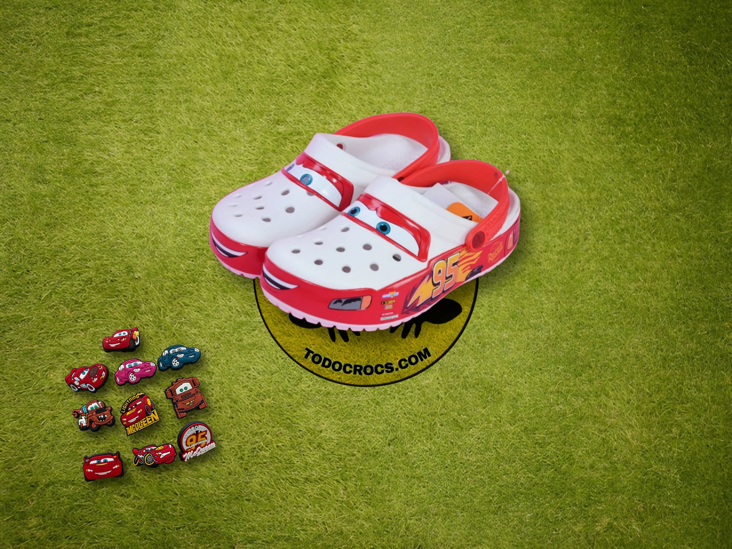 Crocs Rayo McQueen Negro/Blanco (Adultos)