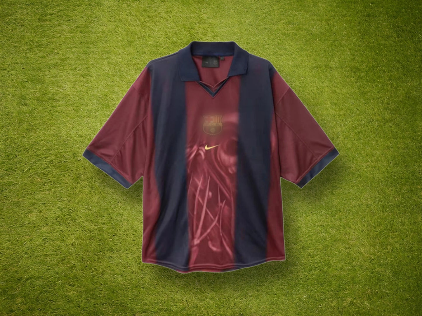 Travis Scott x Nike x FC Barcelona Retro 2000/01 Home Skeleton Jersey